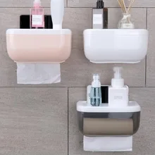 Настенный держатель для туалетной бумаги, водонепроницаемая коробка для салфеток, держатель для салфеток, ящик для хранения для ванной комнаты, Органайзер