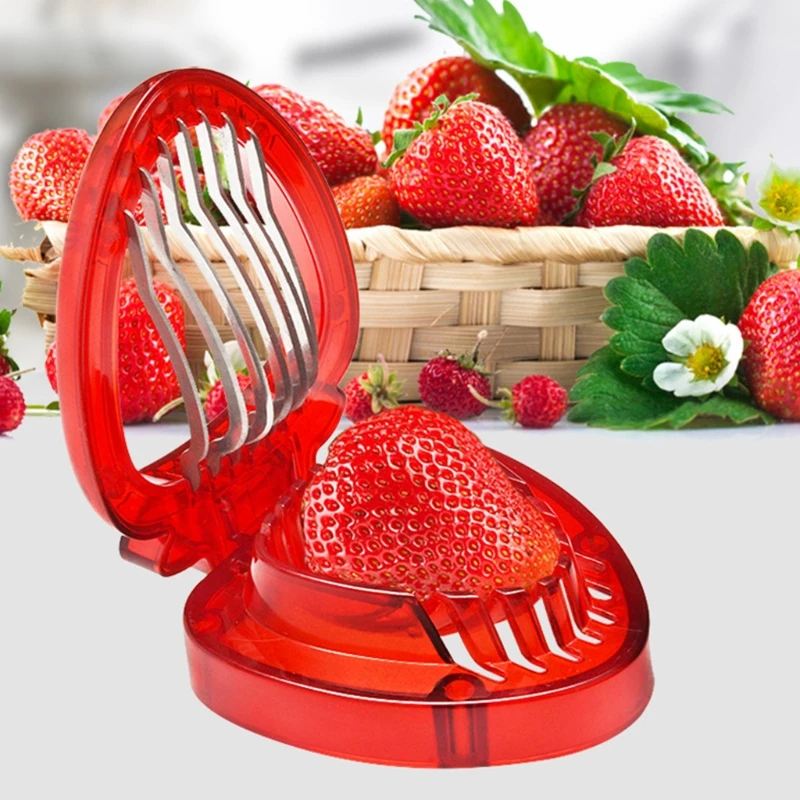 

Strawberry Section Slicer Kitchen Cutter Kitchen Accessories Mini Slicer Cut Simply Slice Stainless Steel Blade Craft Fruit Tool