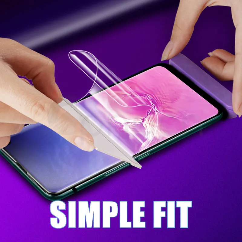 100D полностью изогнутая Гидрогелевая пленка для samsung Galaxy S10 S9 S8 Plus S10e Защитная пленка для экрана S7 Edge Note 8 9 10 Plus мягкая пленка