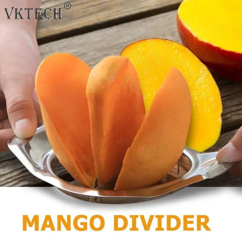 Нож для манго из нержавеющей стали, резак для фруктов, нож для манго, разделитель для манго, инструмент для удаления ямы, инструмент для фруктов и овощей, кухонные аксессуары