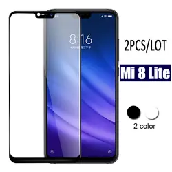 2 шт полное покрытие Защитное стекло для xiaomi mi 8 lite экран Защитная пленка для xiaomi 8 lite 8 lite защитная пленка закаленное стекло