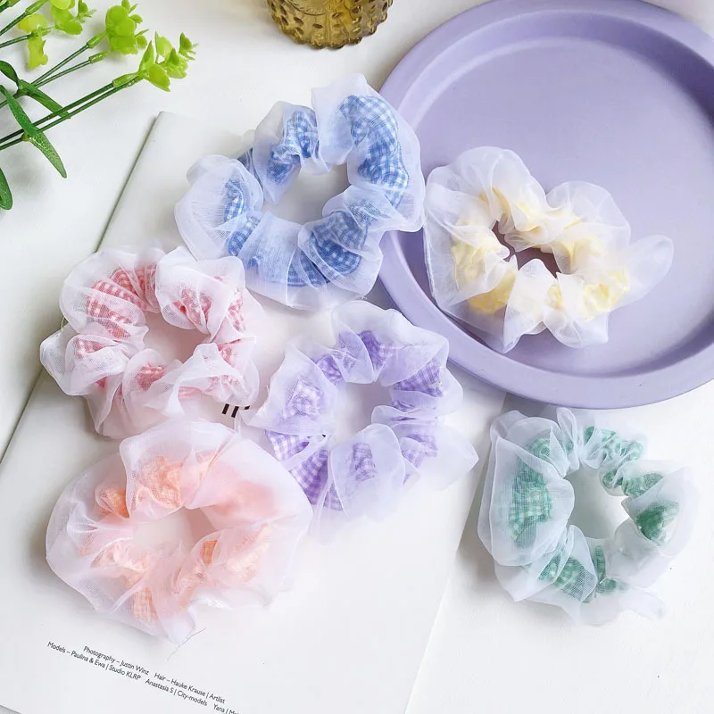 Large Satin Silk Hair Bows for Women Lace Purple Tulle Hair Ribbon Chiffon  Bow For Girls Small Butterfly Claw Clips for Thin Hair Accessories Green