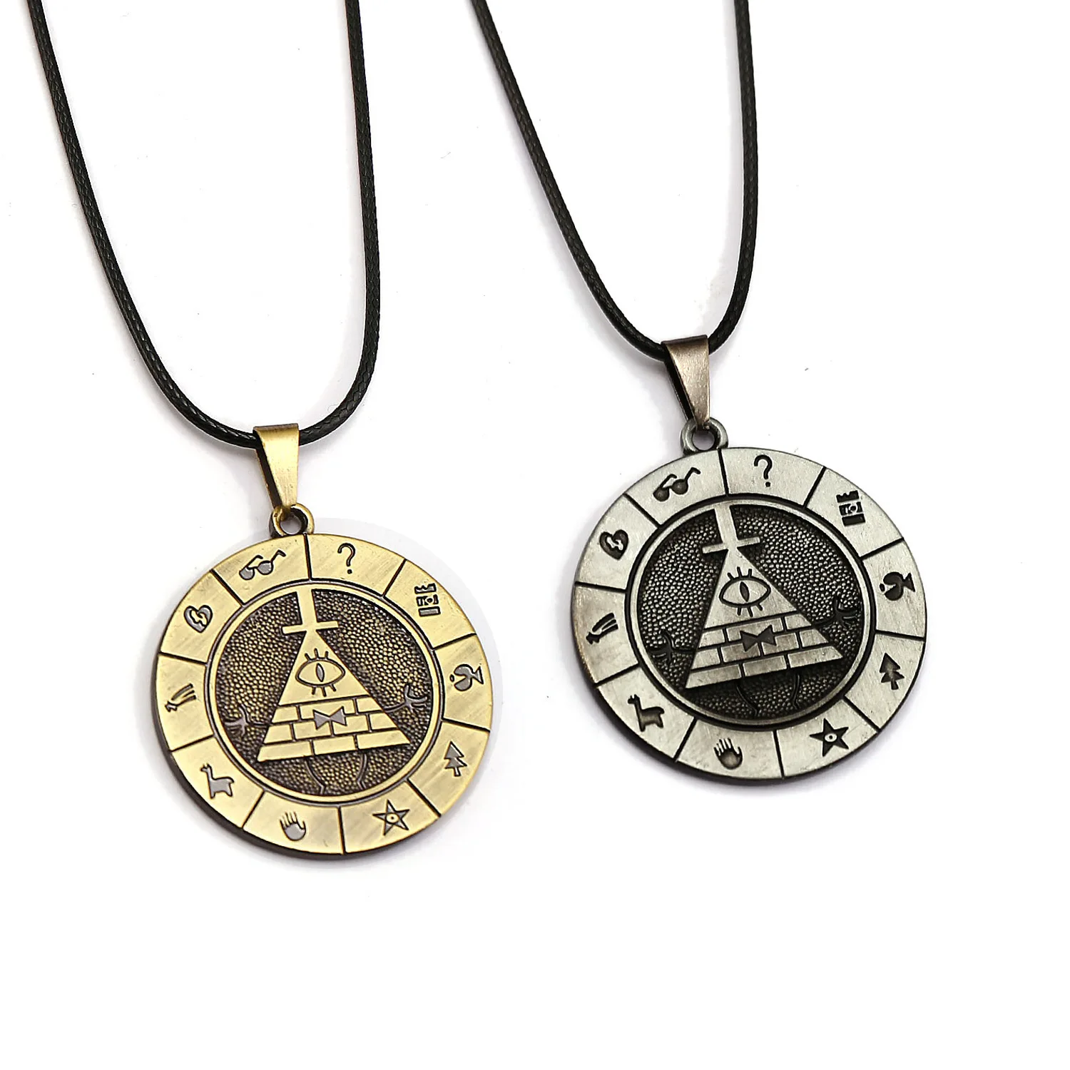Cartoon Gravity Falls Necklace Bill Cipher Time Stone Gem Eye of Providence Metal Pendant Model Toy For Kids Gift | Игрушки и хобби
