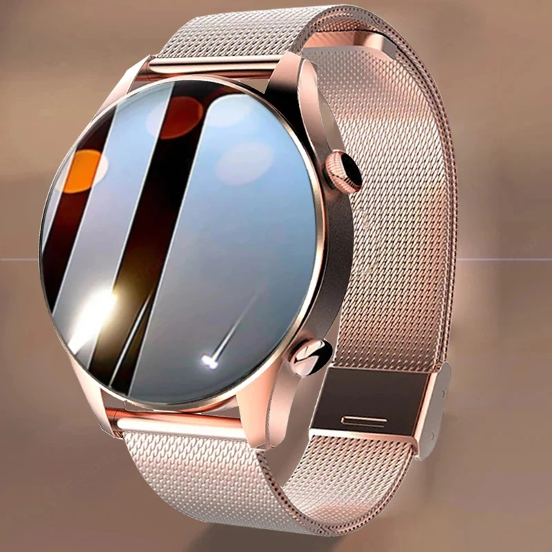2022 Women Smartwatch 1.3 inch Full Touch screen Heart Rate Wireless Charger ladies Smart Watch for Samsung |
