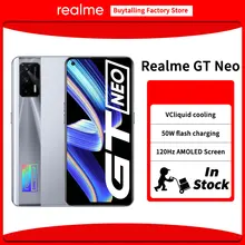 CN Version Original Realme GT Neo 5G MobilePhone 8GB RAM 128GB ROM MediaTek 1200 Octa Core 50W Flash Charger 6.43'' 120Hz AMOLED