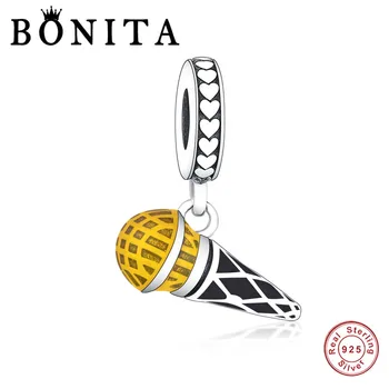 

Fit Original Pan dola Charms Bracelet Necklace Beads Berloque 925 Sterling Silver Microphone Charm Dangle For Jewelry DIY Making