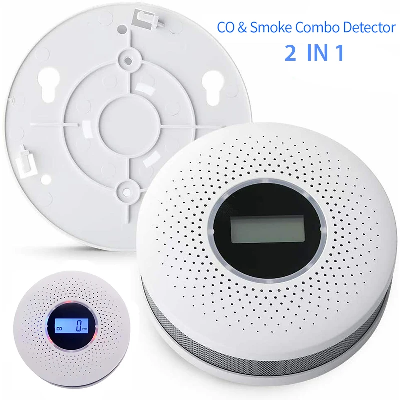 Sensor Detector de humo con alarma de fuego para el hogar, sistema de seguridad para bomberos, Tuya, WiFi, Detector de monóxido de carbono, alarma con pantalla LCD