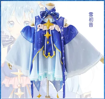 

Anime Snow Miku Cos VOCALOID Cosplay Costume Cute Dress Woman Cosplay Woman Lolita Snow Miku Cosplay Costume Free ship