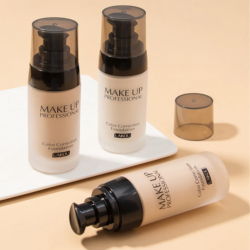 LAIKOU Foundation Makeup Base Serum Face Concealer Whitening Moisturizer Oil-control Waterproof Maquiagem 40g | Красота и здоровье