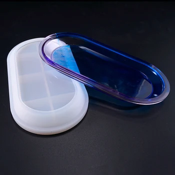

DIY Crystal Epoxy Mould Handmade Ellipse Flat Plate Mould Concrete Oval Plate Molds Silicone Sheet Molds Cement Key Tray Molds