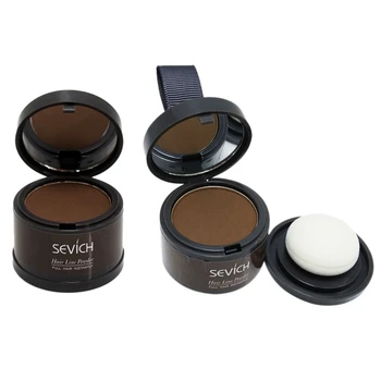 

2Pcs Sevich Magic Natural Hair Cover Up Powder Hairs Root Line Conceal Pang Shadow 7 Colors Medium Brown with Brown