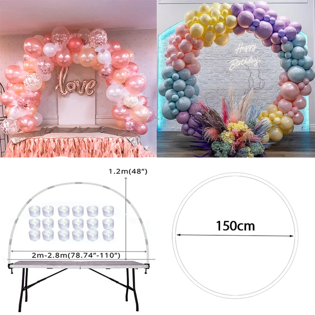 Kit de arco para globos, marco circular para soporte de globos, Decoración  de cumpleaños, boda, Baby Shower, Fondo de Fondo - AliExpress