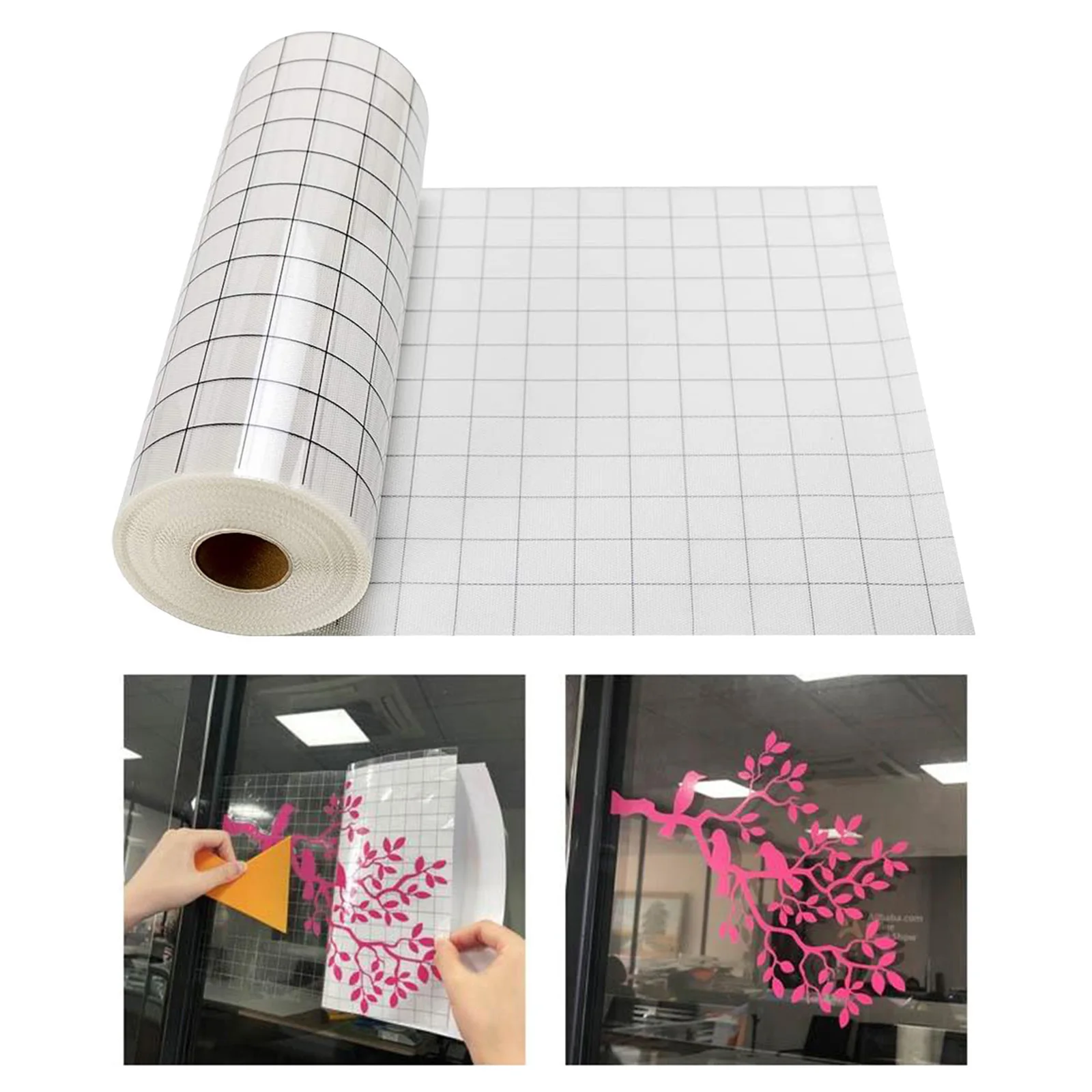 Grid Adhesive Vinyl Transfer Paper Tape Roll for Decals Signs Windows Stickers Grid Adhesive Vinyl Transfer Paper Tape Roll for Decals Signs Windows Stickers