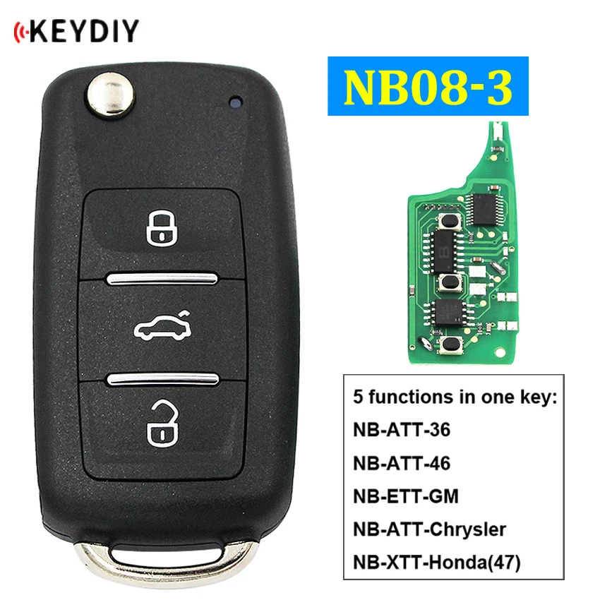 NB08-3 Многофункциональный Универсальный Автомобильный ключ дистанционного управления для KD900 KD900+ URG200 KD-X2 nb-серии(все функции чипы в