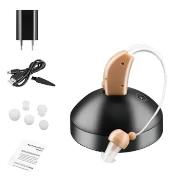 

Rechargeable Mini Plastic Hearing Aids Sound Voice Amplifier Low Noise Behind The Ear JZ-1088F For The Elderly Hearing Loss