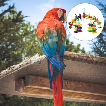 

1PC Pet Bite Toy Creative Portable Exquisite Colorful Bird Plaything Bite String Toy Parrot Toy for Pet Home Gift