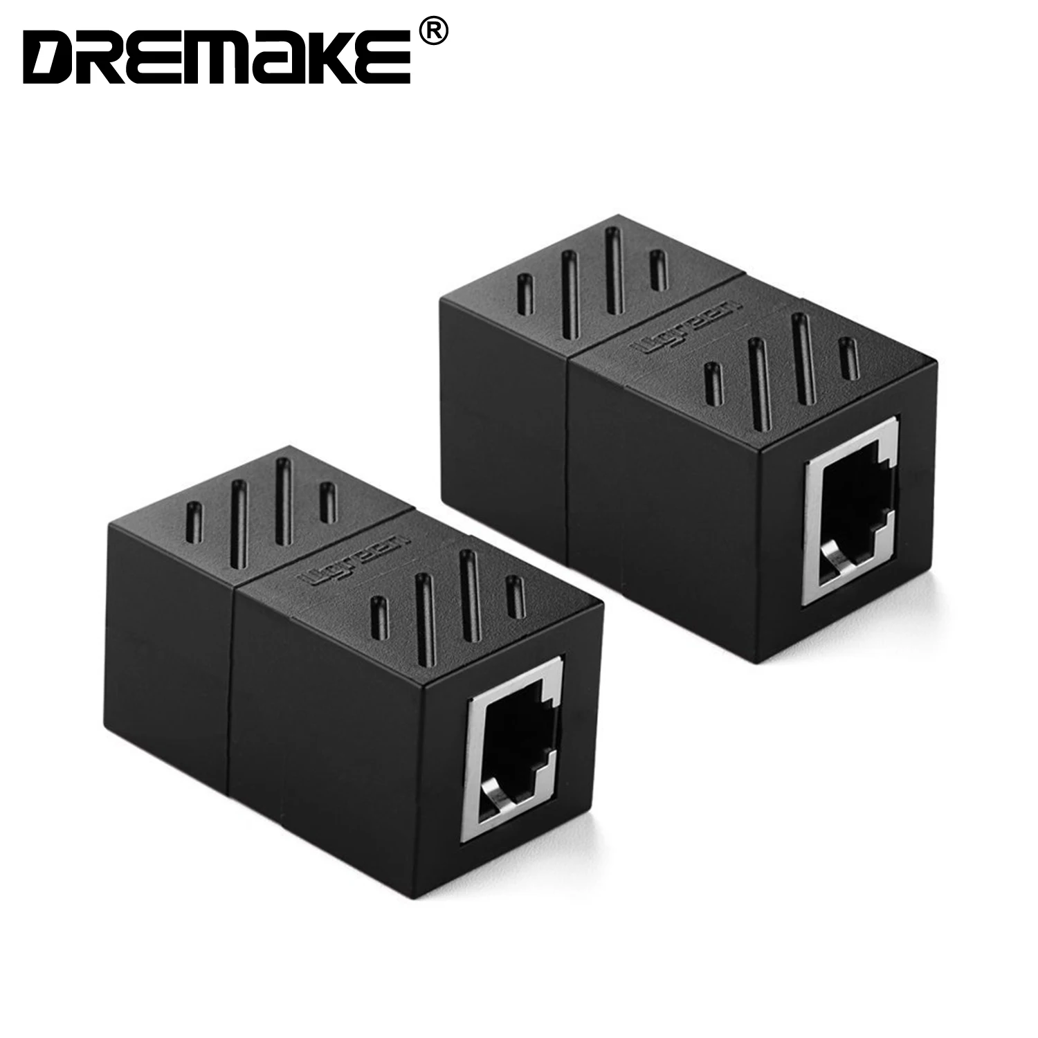 RJ45 муфта 2 Упаковка в линии Cat6/Cat5e Ethernet кабель удлинитель адаптер Женский (черный) |