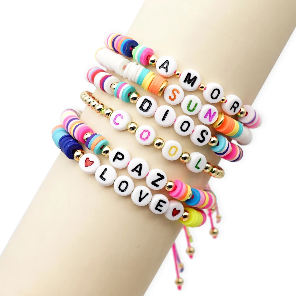 Boho-Bracelets Pulseras GO2BOHO Handmade Custom Women Jewelry Gift Letter for Summer