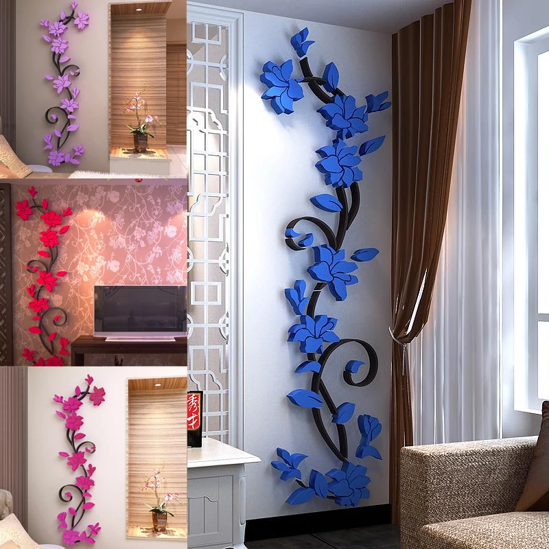 

3D Flora Designed Flower Craft Bedroom Kitchen Livingroom Hallway Sticker
