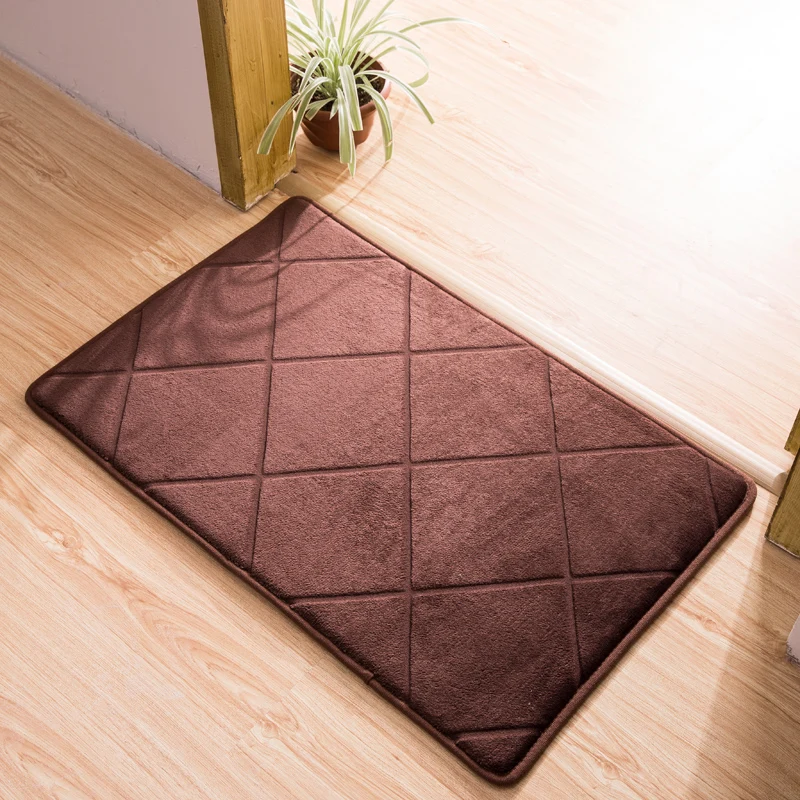 Anti-slip Anti-fatigue Bathroom Kitchen Floor Mat Entrance Doormat Washable Balcony Area Rug Living Room Bedroom Carpets - Цвет: brown style B