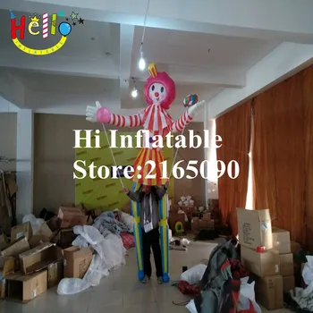 

3.5 m high creative colorful inflatable candy clown mascot puppet costume