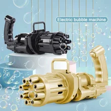 Pistolet à bulles automatique 2 en 1, Machine à bulles électrique pour savon d'été, jouets cadeaux pour enfants 