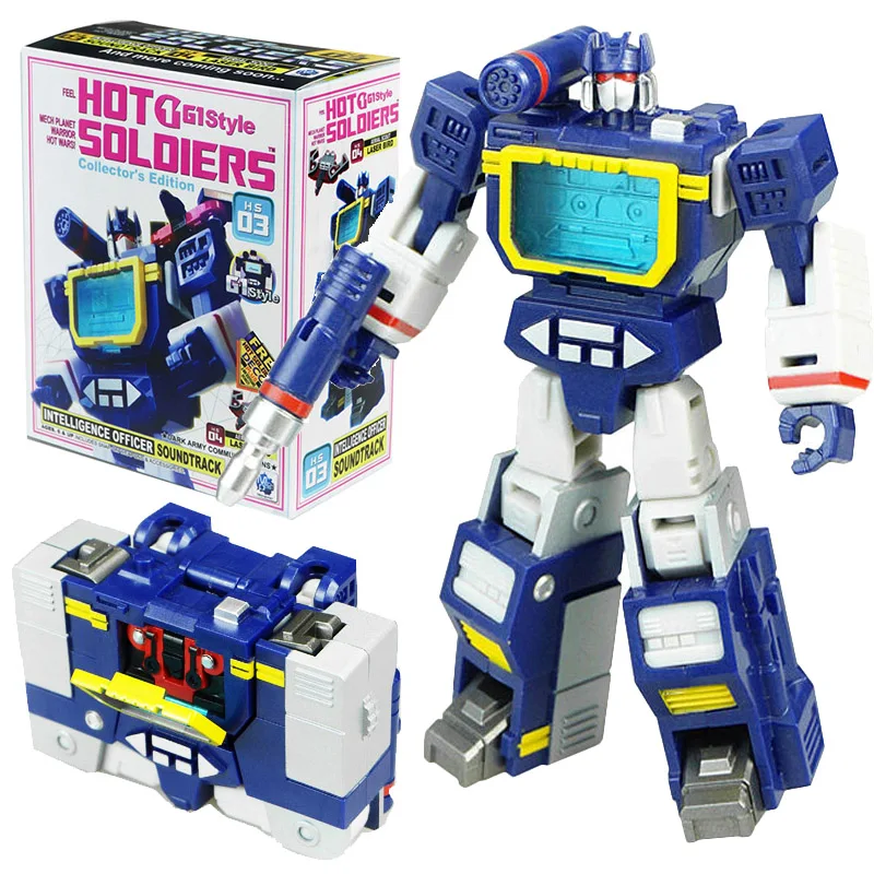 Мини Soundwave с Laserbeak трансформация в виде солдат HS03 G1 карманная деформация войны