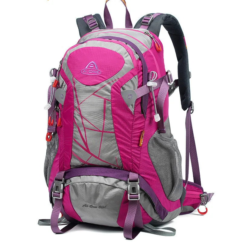 Outdoor Cycling Bag Backpack Rainproof Bicycle Backpack 30L Backpack Nylon Splash Proof Super Light Backpack Bicycle Accessories - Color: Red 1
