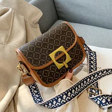 New Brand Designer Texture Bag Women Autumn Winter Fashion Broadband Shoulder Geometric Letter Messenger Versatile Bag