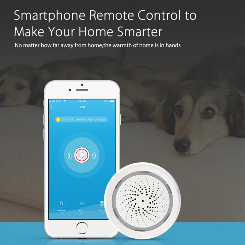 Датчик температуры и влажности Wifi сирена Tuya Совместимость с Echo Google Home Assistant IFTTT