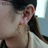 VAROLE Fashion Gold Plated Earrings Round Trendy Ear Drop Earrings For Women Jewelry Brincos longos Feminino ► Photo 2/6