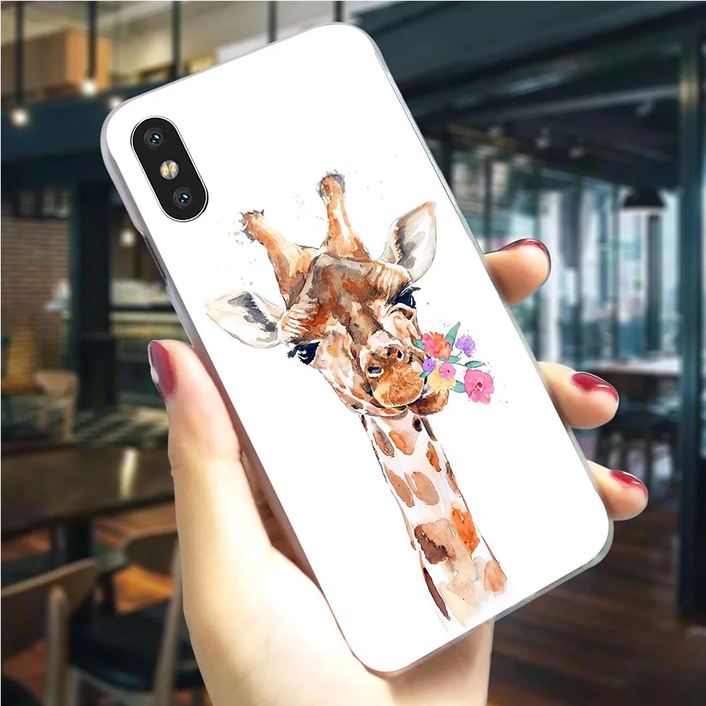 Чехол для телефона с принтом милых животных жираф чехол iPhone 6S 5 6/6 SE 8/7 Plus 7 8 X XS XR Xs Max