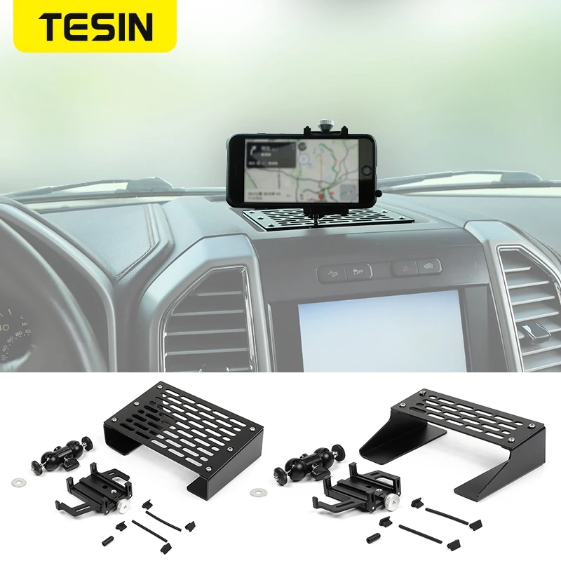 TESIN de expansión multifuncional para teléfono, consola central para salpicadero de coche, GPS, para Ford F150 2015 2020|Soporte para GPS| - AliExpress