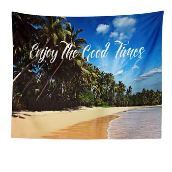 

Beautiful Seaside Scenery Tapestry Wall Hanging Natural Scenery Beach Towel Table Cover