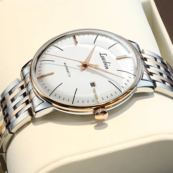 

Mens Watch Top Brand Luxury Belt Watch Men Automatic Mechanical Wristwatch Business Simple Clock Male Clocks relogio New 2020