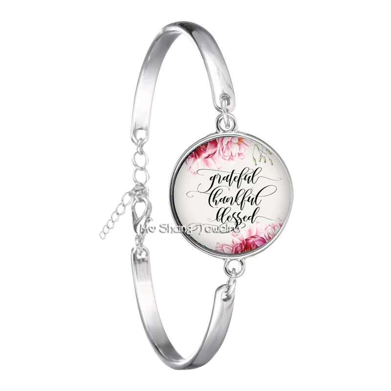 

Classic Bible Verse Bracelet Art Picture 18mm Glass Dome Cabochon Charms Bracelet Psalm Quote Jewelry Gifts For Christian
