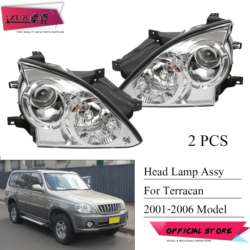 Налобный фонарь ZUK Pair галогенный передний для Hyundai townan 2001 2002 2003 2004 2005 2006|Фара авто в