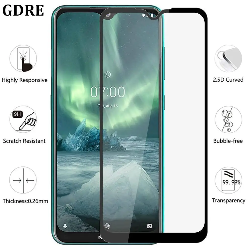 9H пленка для Nokia 7,2 6,2 4,2 3,2 2,2 закаленное стекло для Nokia 6 5 3 8X3X5 3,1 Plus защита для экрана полное покрытие