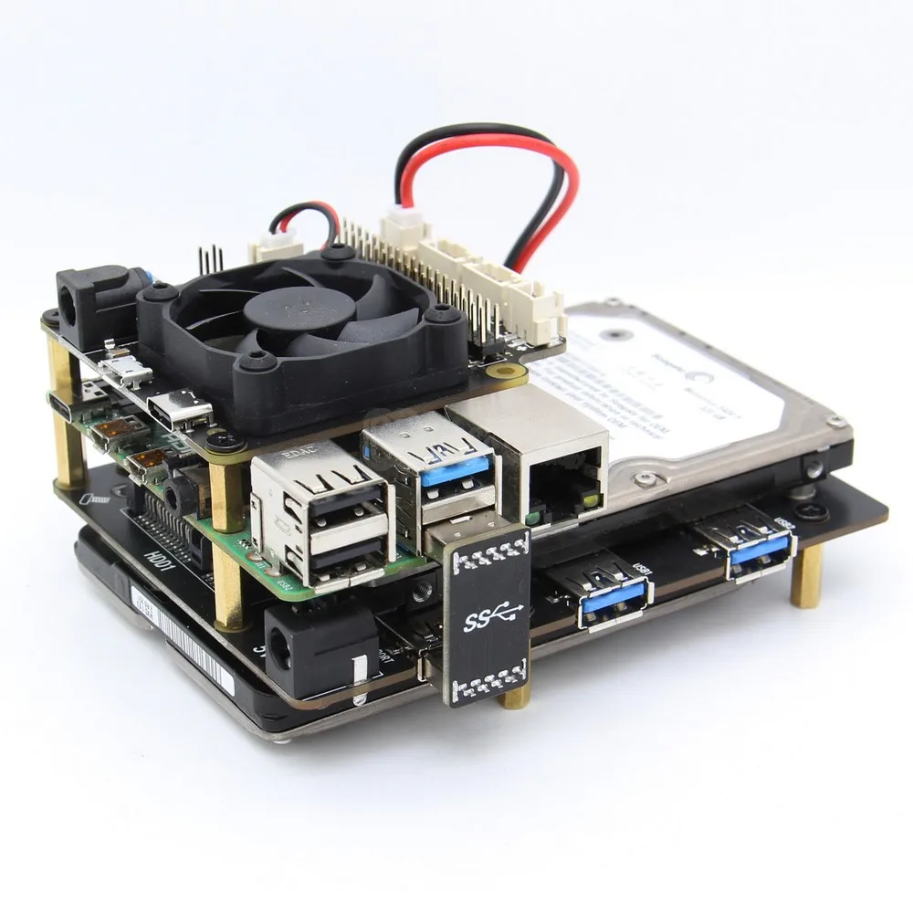 Плата расширения Raspberry Pi X829 для хранения SSD/HDD 2 5 дюйма USB 3 1 щит 4 Model