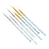 3Pcs Acrylic French Stripe Nail Art Liner Brush Set Ultra-thin Line Drawing Pen UV Gel Manicure Painting Brush 1