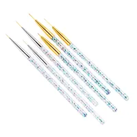 3Pcs Acrylic French Stripe Nail Art Liner Brush Set Ultra-thin Line Drawing Pen UV Gel Manicure Painting Brush 1