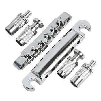 

1 Set of 6 Strings Guitar Tune-O-matic Bridge and Tailpiece with Posts for LP Electric Guitar