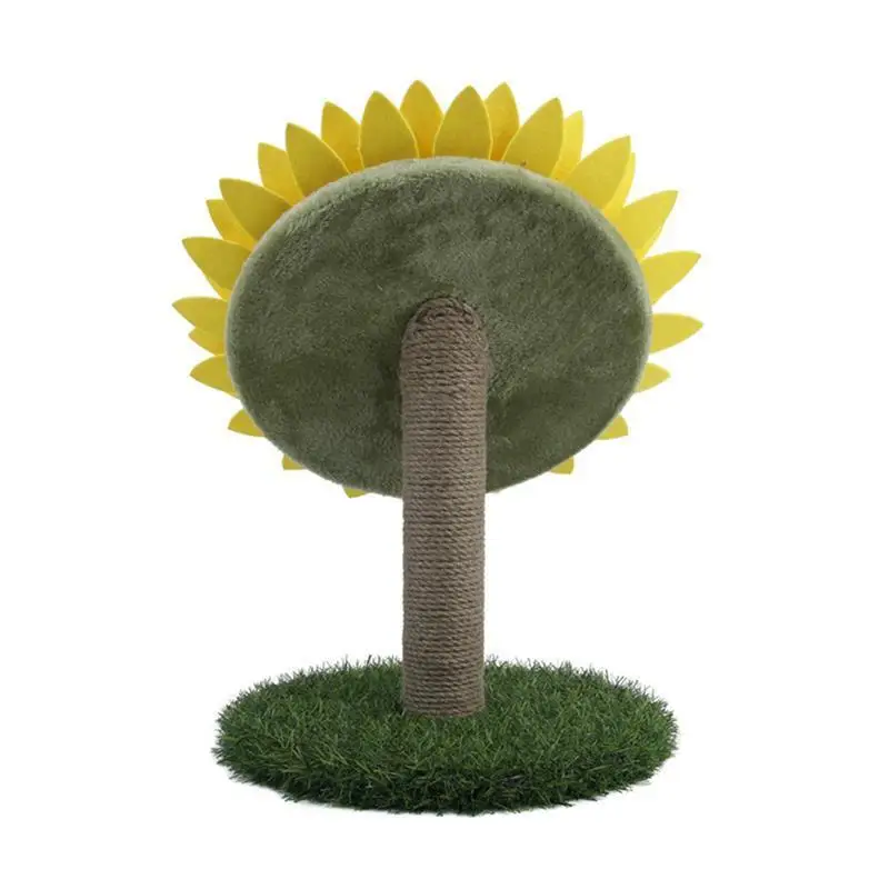 Кошка Скребок Подсолнух форма кошка Сделай Сам игрушки сизаль-Кошка Когтеточка игрушки делая настольные ножки Связывание для кошки точилка коготь игрушки