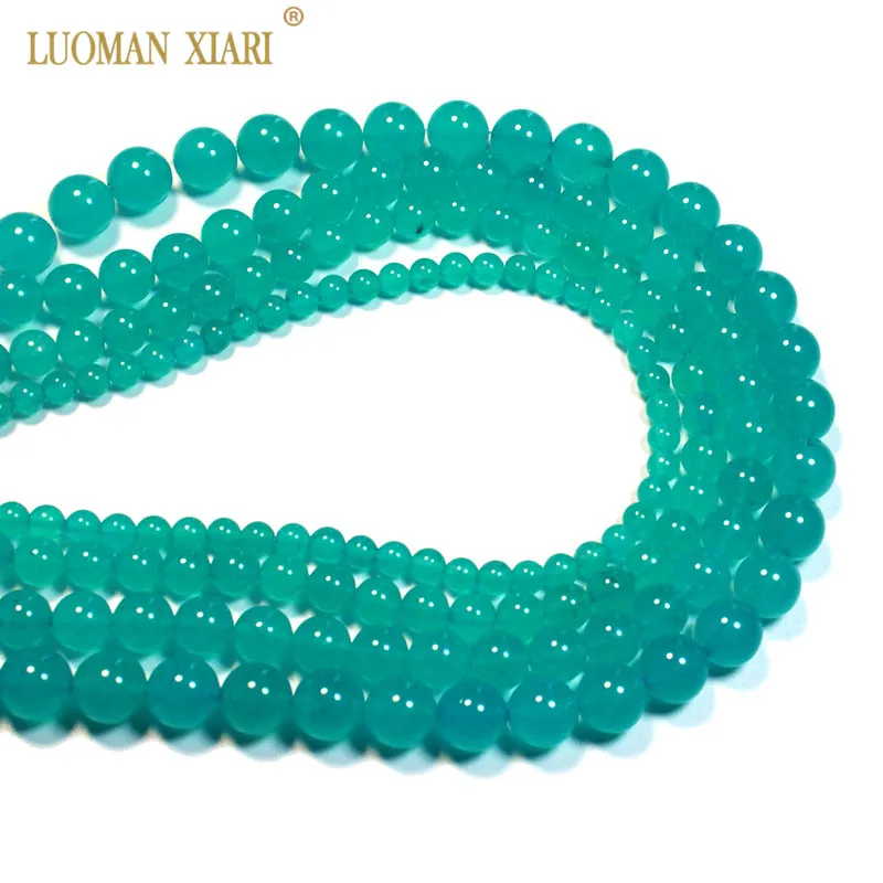 Изысканные AAA прозрачный лед Амазонит GemBeads из круглого натурального камня бусины для самостоятельного изготовления ювелирных изделий браслет Цепочки и ожерелья 6/8/10/12 мм