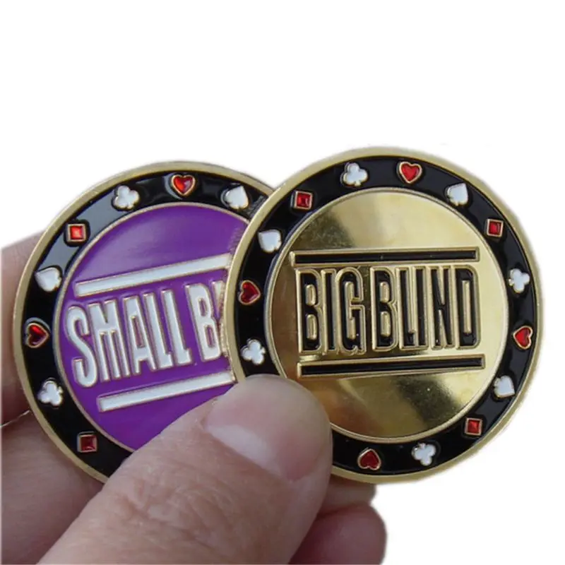 Metal Casino Hold'em Dealer / All in / Bigblind / Smallblind Gambling Poker Chip