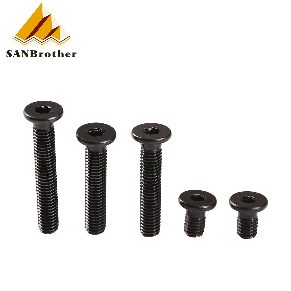 3D Printer Parts M5 Low Profile Screws M5*6/8/10/12/15/20/25/30mm black color M5 Low Profile Screws