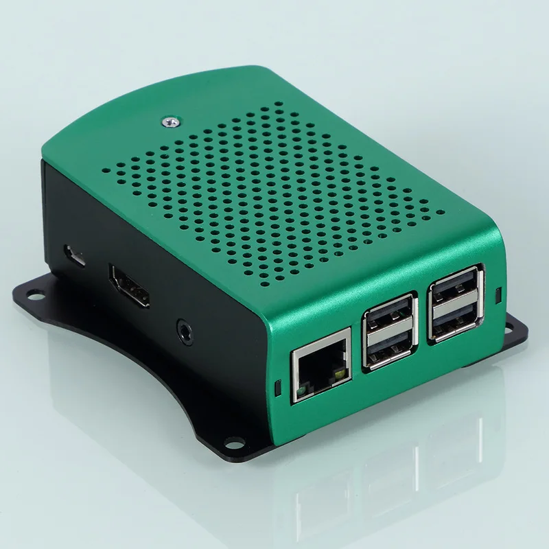 Raspberry Pi 3 Case Aluminum Silver Green Black Case Metal Enclosure Box Compatible with Raspberry Pi 3 Model B 4