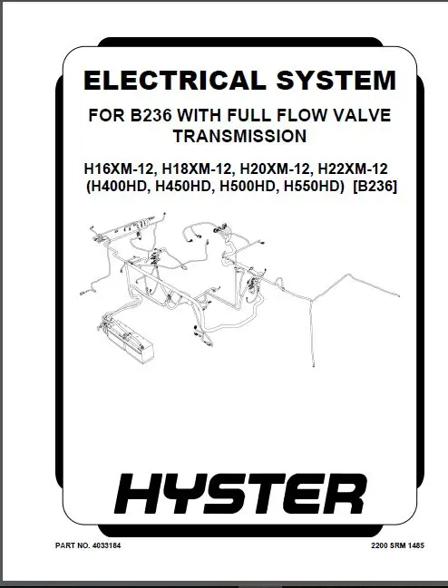 

Hyster 2011 Service Manuals For Europe And Usa