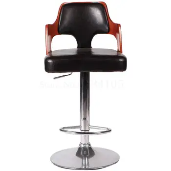 

Nordic Household Bar Chair Lifting And Rotating Modern Simple Solid Wood Bar Chair Bar Stool High Chair Front Desk Chair Cash Re