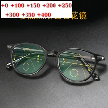 Европейские и американские ретро металлические очки для чтения, оправа для мужчин и женщин, прогрессивные многофокусные очки для чтения NX